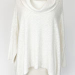 Free People  Beach Ivory Cowl Neck Sweater Size Medium Photo 0