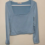 Sincerely Jules Light Blue Square Neck shirt Size L Photo 0