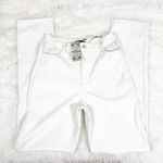 Boohoo NWT Tall High Rise White Cut Out Detail Premium Leather Look Trouser Photo 1