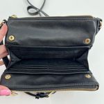 Michael Kors MICHAEL Black Leather Large Fulton Crossbody Bag gold hardware Photo 5