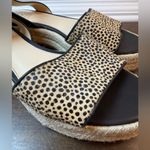 Vince Camuto  Kathalia Sandals
Espadrille Cow Hair Cheetah
Black Leather Size 8 Photo 5