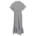 J.Crew NWT  Striped Ruffle Sleeve Midi Tiered Shirt Dress Women’s Size 2 Photo 2