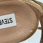 Steve Madden  Carolynn‎ Tan Animal Print Lace-Up Sandals Size 8 Lucite Heel Shoes Photo 5