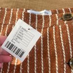 Urban Outfitters NWT  Size M Brown and White Pinstriped asymmetrical mini skirt Photo 7