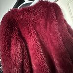 Vera Wang  - Faux Fur Jacket Burgundy Wine - Size Large - Worn Once Photo 3