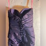 Maggie Sottero Flirt Strapless Purple Embellished Ruched Gown rhinestones& amber Size 10 Photo 9