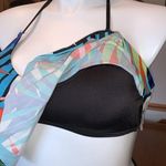 Apt. 9  Womens Bikini Top Swimsuit Flutter Flounce Bright Tropical Print Large Photo 5