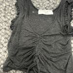 Emma & Sam ‎ Black Grey Striped Scrunched Tank Size Medium Photo 3