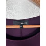 Sun Kim Women's Tunic Dress Size L Purple Black 3/4 Sleeve Pockets USA Made Size L Photo 5