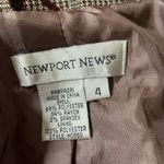 Newport News Blazer Skirt Suit Set Womens 4/6 Brown Floral Fall Photo 6