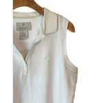Browning Sleeveless Top Womens XL White V Neck Button Collared Tank Shirt NWT Photo 2