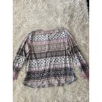 secret treasures Secret Treasures Pajama Set XL Pink White Gray Fair Isle Heart Print Loungewear Photo 3