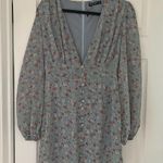 Nasty Gal  Blue Floral Chiffon Dresss Photo 0