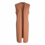 Eileen Fisher linen blend knit sleeveless duster vest cardigan XS Terracotta Photo 2