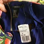 Forever 21 New Womens Tropical Print crop top Navy Size medium Photo 3