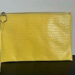 Rebecca Minkoff Bright Yellow Crocodile Extra Large Full Zip Clutch Date Night Photo 0