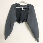 Alo Yoga Denim Knit Shawl Steel Grey/Anthracite XS/S Photo 2