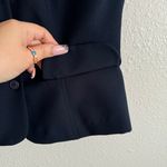 You Babes Vintage Y2K Navy Blue V Neck Collared Button Up Sleeveless Vest Top Photo 3