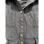 Urban Outfitters Romper Womens Large Denim Conductor Stripe Belted Casual Relax Photo 3