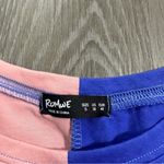 Romwe Pink & Blue Divided Colorblock California 21 Graphic Short Sleeve Shirt S Photo 2