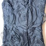 Samuel Dong 100% Silk 3D Rosette Brodee Organza Shift Dress Size 8 Black‎ Black Photo 1