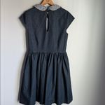 Kate Spade  Kimberly Peter Pan Rhinestone Crystal Collar Denim Dress 12 Photo 2