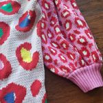 Farm Rio Colorful Leopard Print Feminine Oversized Cotton Cardigan Size Small Photo 2