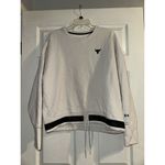 Under Armour Sweater Womens Large Cream Project Rock Charged Fleece Crew Photo 1