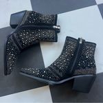 Bedazzled Black Ankle Boots Size 9.5 Photo 2