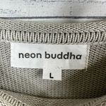 Neon Buddha Womens size Large Tunic Knit Sweater Gray Lagenlook Buttons Photo 6
