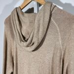 Ghiaia Made in Italy Cotton Zip Hoodie – Size L (Beige Sand Knit) Tan Size L Photo 5