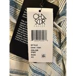 Chaser Women's XS Multicolor Striped Knit Poncho Top Hooded Lace-Up Photo 8