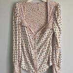 Free People  Floral Print Blouse Long Sleeve Top Photo 4