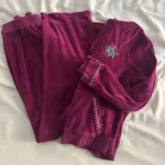 Mountain Lake Burgundy Tracksuit with Embroidered Flower Photo 0