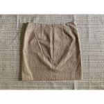 DKNYC Tan Textured Cotton Mini Skirt Office Chic Neutral Workwear Minimalist M Size M Photo 1