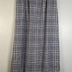 Pendleton VINTAGE Size 6 Wool Plaid Tartan Midi Skirt USA Blue Tan A-line Photo 0
