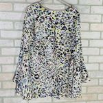 Amanda Uprichard Pastel Geometric Print Bell Sleeve Blouse Size M Photo 5