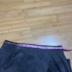 Free People Skirt Womens Medium Black Faux Suede Wrap Style Front Slit Pencil Photo 5