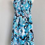 American Vintage Y2K Boston Proper Blue Black White Retro Sun Dress S Photo 9