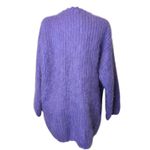 Vintage Oversized Purple Mohair Wool Sweater Rebecca Moses 90s Fashion Crewneck Size L Photo 3