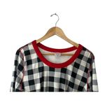 Hanna Andersson Black & White Stripe Buffalo Plaid Pajama Shirt Size XL Photo 2