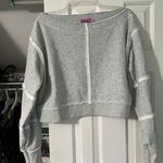 Edikted Cropped Off The Shoulder Crewneck Photo 0