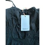 Quince  Black Organic Cotton Keyhole Midi Dress Spaghetti Straps Size Small NWT Photo 4