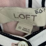 Loft Vertical Stripe Popover Long Sleeve Blouse Photo 6