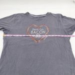 Life is Good  Don't Go Bacon My Heart Grey Cotton T-shirt Tee Women's Size Large Photo 6