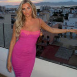 House Of CB  'Aiza' Raspberry Lace Trimmed Maxi‎ Dress NWOT size XS Photo 0