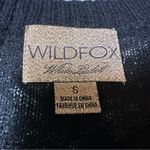 Wildfox USA Sequin Wool Blend Short Sleeve Black Sweater Shirt Small Photo 3