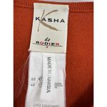 Kasha de Rodier Sweater Womens Medium Orange Crewneck Wool Acrylic Blend Knit Photo 2