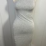 Final Touch  Light Gray Jersey fabric Modal One Shoulder Dress in Size S Photo 0