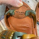 Nurture Boho leather multi color sandal open wedge Orange Size 10 Photo 9